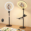 LULED 11" Desk Ring Light, Ring Light with Tripod Stand, Overhead Phone Mount for Video Recording & Tripod for Cooking, Live Streaming TikTok & YouTube, with Bluetooth Remote Compatible with iPhone by LUOLED