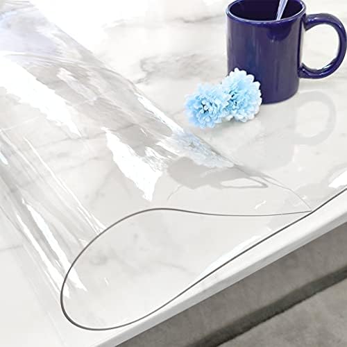 Kasepie Clear Table Protector 42x72 Inch, 2mm Thick PVC Table Cover for Kitchen & Dining Room, Scratch-Resistant Waterproof Desk Mat - Rectangle Plastic Tabletop Cover - Image 2