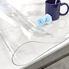 Kasepie Clear Table Protector 42x78 Inch, 2mm Thick PVC Table Cover for Kitchen & Dining Room, Scratch-Resistant Desk Mat, Rectangle Plastic Tabletop Protector - Image 2