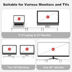 Clear Acrylic Dual Monitor Stand Riser,Laptop Riser Adjustable to 8 Angles - Image 4