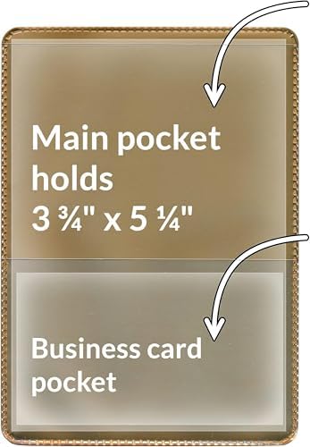 StoreSMART® - Gold-Back Auto Insurance & ID Card Holders - 100 Pack - RFS20-GOLD100 by StoreSMART