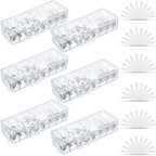 Tatuo Cord Organizer Box with Lid, Clear, 6 Pack by Tatuo