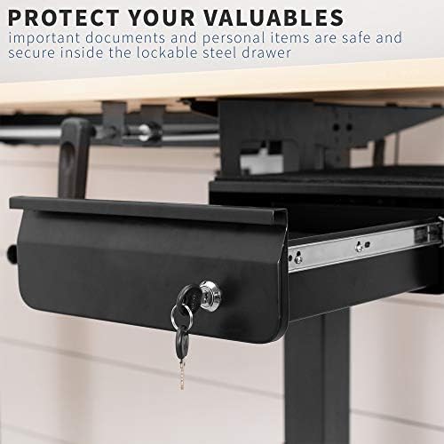 VIVO Black 12 x 14 inch Under Desk Drawer, DESK-AC03L-B - Image 6