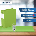 Premium Economy 3-Ring Binder, Spine Label, 2" Round Rings, Lime Green, 6Pk - Image 6