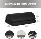 Mind Reader Air-Cloud Memory Foam Under Desk Footrest, Ergonomic Support for Back, Hip, Legs, Knees & Feet, Adjustable Height, Memory Foam, Black - Image 3