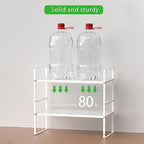 Expandable Storage Shelf, Stackable Organizer Rack, White Small 3 PK - Image 3