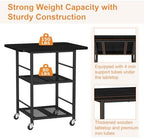 Snughome 3-Tier Printer Stand with Shelf，23.6" Large Rolling Printer Cart - Image 4