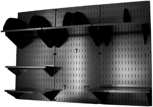 Wall Control Office Organizer Unit Wall Mounted Office Desk Storage and Organization Kit Black Wallboards and Black Accessories - Image 4
