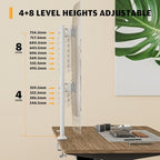 Hemudu Dual Monitor Articulating Desk Mount Arm Stand - Vertical Stack Screen Supports Two 13 to 34 Inch Computer Monitors with C Clamp White - Image 6