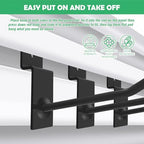 100Pcs Heavy Duty Slat Wall Display Hooks Bulk Set, Slatwall Accessories Pegboard Gridwall Display Hook Slat Wall Shelf Brackets for Retail Home (Black, 4 Inches/10 CM) - Image 5