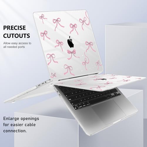 May Chen for MacBook Pro 16 inch A2141 2020 2019 Release, Screen Protector & Keyboard Cover Plastic Soft-Touch Case for MacBook Pro 16-inch with Touch Bar & Touch ID - Star Bows - Image 6
