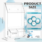 Barydat 2 Pieces Outdoor Brochure Holder with Business Card Holder Waterproof Wall Mount Literature Box Pamphlet Box Acrylic Brochure Organizer for Pamphlet Map Menu 8.75x11.75x2.25 Inch - Image 2