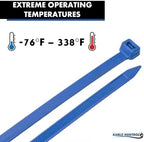 Kable Kontrol Tefzel Cable Ties ETFE, 11 Inch 100 Pcs, 50 Lbs Test, Blue - Image 4