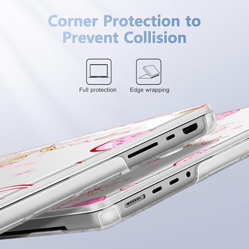 May Chen for 2026 MacBook Pro 14-inch M5 M4 M3 M2 M1 Pro/Max Chip, Release 2026 2025-2021, Model A3427 A3426 A3434 A3112 A3401 A3185, Plastic Hard Shell with Keyboard Cover, Strawberry Bow - Image 3