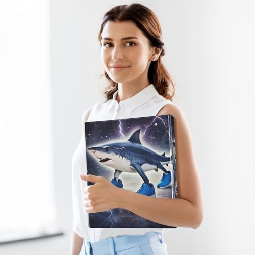 ALAZA Tralalero Tralala Meme Italian Brainrot Shark 1 3 Ring Binder 1.5 Inch Three Ring Office Binders w/clipboard & 3 Pockets, Hold 200 Sheets, 2 pcs - Image 6