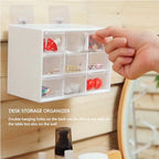 Amyhill 6 Pcs Mini Drawer Organizer Small Organizer with 9 Drawers Plastic Desktop Craft Storage Box for Office Home Room Jewelry Cosmetics Collection(White) - Image 6