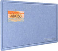 Large Bulletin Board - 48 x 36 Inches, Decorative Felt Pin Board for Wall - 4' x 3' Foldable Photo Display Board with Self-Adhesive Tape, Includes 20 Push Pins - Lavender Blue by Lightomorrow