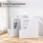 CiWiVOKi Vertical Magazine File Holder, 4 Pack, White - Image 5