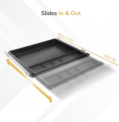Mount-It! Large Under Desk Pencil Drawer, 21.25” W, Ball Bearing Slide-Out - Image 5