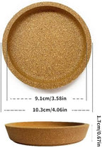 Absorbent Cork Drink Pads 16 Pieces, Round Concave Cup Mats with 0.67 Inch Height for Cold Drinks, Hot Mugs, Dining Room and Cafe Tables Cup Rest Tabletop Mat Beverage Holder Round Cork Pad Tray Cafe - Image 3