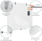 TSJ OFFICE White Board for Wall - 36" x 24" Brilliance White Glass Board - Image 3