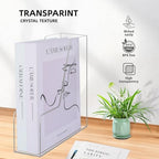 Clear Acrylic Magazine Rack, Vertical File Holder, Desk Organizer Storage Stand for Office, 4 Pack - Image 3