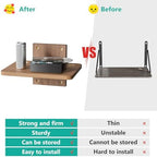 WALI 1 Tier Floating TV Wall Shelf for Projector, DVD Player - Image 5