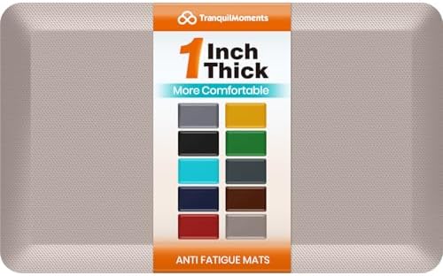 1-Inch Thick Anti-Fatigue Mat for Kitchen and Standing Desk, 20"x32", Khaki by Unknown