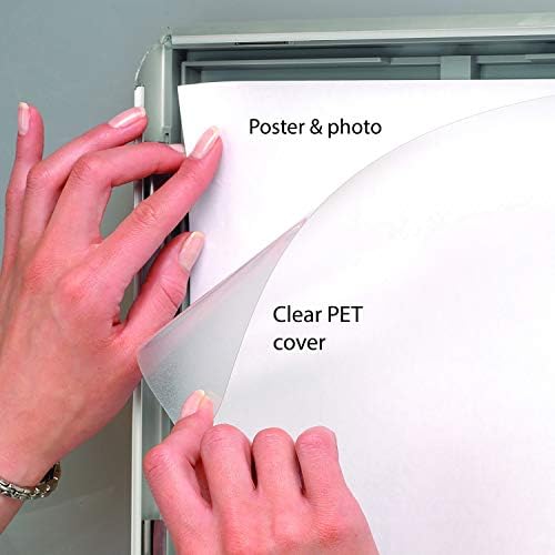 DisplaysMarket 8.5x11 Snap Frame for Wall Mount, Opti Frame, 1 inch Profile- Silver, 10 - Image 4