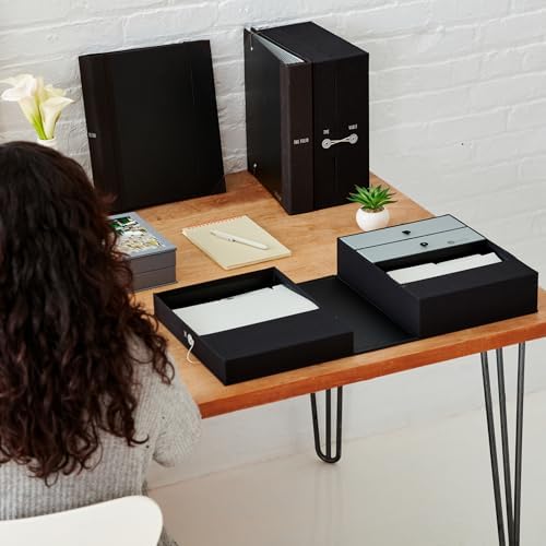 Savor | All-in-One Desk Organizer | Midnight Black – Keep Desk, Office, and Home Organized All-In-One Storage System for Important Files, Documents, Stationery, and Office Supplies - Image 3