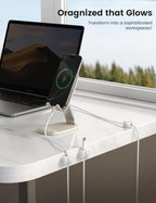 Lamicall Crystal-Clear Cable Clips & Rotatable Cord Organizer - Image 2