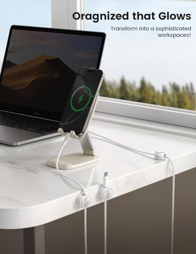 Lamicall Crystal-Clear Cable Clips Black & White - Image 2