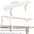 Clamp On Desk Organizer Shelf White Floating Desk Storage Extension - Image 2