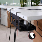 Under Desk Cable Management Tray, Heavy Duty Cord Organizer Clamp Mount - Image 2