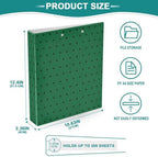 Standard View 3 Ring Binder, Forest Green Black Polka Dot Durable Flexible Portable Waterproof Hardcover 1.5 Inch D Rings 500-Sheet Capacity Organizer 1PC - Image 6