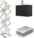 6 Pockets Aluminum Foldable Magazine Rack, Brochure Magazine Display Stand by Estleys
