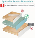 Vtopmart 2.36" Short Upgrade Drawer Dividers 12.8"-22.3" Expandable 12 Pack - Image 3
