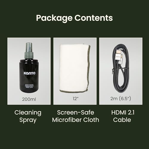 Kanto HT6-KIT Screen Cleaning Kit with Screen Safe Cleaning Spray, Microfiber Cloth and HDMI 2.1 Cable - Image 4