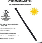 Kable Kontrol Cable Zip Ties, 8 Inch, 1000 Pcs, 50lbs Test, Black - Image 3