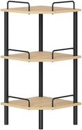 Tajsoon 3 Tier Corner Shelf Stand, Standing Corner Shelf Unit, Natural by Tajsoon