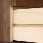 Wooden Desktop Storage Box with Lockable Drawers, Flat File Cabinet Drawer Desktop Storage Box, Countertop Storage Cabinet for Office Home Toiletries Supplies Vanity (Walnut, 4 Drawer) - Image 7