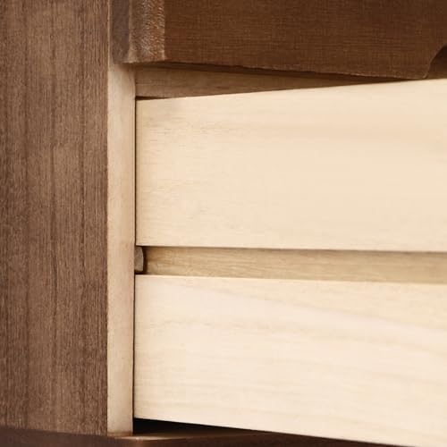 Wooden Desktop Drawer Organizer, 4 Lockable Drawers Cabinet Countertop Storage Box with Drawers Office Supplies Receipt File Organizer Flat File Cabinet for Study, Dresser - Image 6