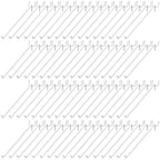 Pack of 100 Heavy Duty Pegboard Hooks – 6 Inches Metal Peg Board Shelving Hook – White Pegboard Display Hooks for Garage Storage & Retail Store Fixtures by DFWFixture