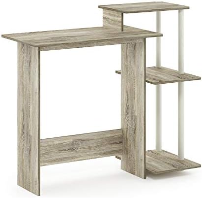 Furinno EFFICIENT Desk, 28.6" Wide Gaming Desk with 3 Open Side Shelves, Laptop Notebook Computer Desk, Office Desk for Home Office, Study Room, Dorm, Bedroom, Sonoma Oak - Image 5
