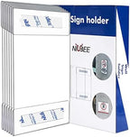 NIUBEE Acrylic Sign Holder 14x11 Inches Horizontal, Clear Plastic Wall Mount Sign Holder Poster Paper Holder with Double Sided Adhesive Tape for Office, Home, Store, Restaurant-No Drilling(6 Pack) - Image 7