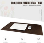 Full Grain Genuine Leather Desk Pad Large Retro Mouse Pad 35.4" x 17.7" Vintage Leather Desk Protector Desktop Cover Non-Slip Writing Blotter Coffee Bar Mat for Office Home - Image 6