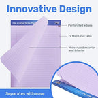 Find It File Folder Notepad, 72-Ct 3rd-Cut Tab Organizer Folders, Lavender - Image 3