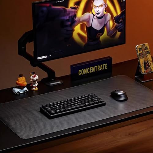 120x60cm Carbon Fiber Leather Office Desk Pad, Ultra Thin Gaming Mouse Mat - Image 7
