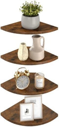 VASAGLE Floating Corner Shelves, Set of 4, 7.8 x 7.8 x 0.5 Inches by VASAGLEbySONGMICSHOME