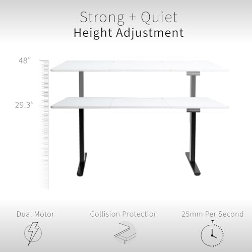 VIVO White 60 x 30 in Standing Desk, DESK-KIT-E2B-P3W - Image 6